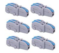 Generic Wago Inline, Terminal Blocks Lever Wire Connectors T Shape PushType Wiring Splitter 20Pcs Quick Terminal Block 1 in 2 Out Wire Connector SPLF12A Electrical Auxiliary Materials (Blue)