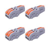 Generic Wago Inline, Terminal Blocks Lever Wire Connectors T Shape PushType Wiring Splitter 20Pcs Quick Terminal Block 1 in 2 Out Wire Connector SPLF12A Electrical Auxiliary Materials (Orange)