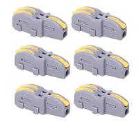 Generic Wago Inline, Terminal Blocks Lever Wire Connectors T Shape PushType Wiring Splitter 20Pcs Quick Terminal Block 1 in 2 Out Wire Connector SPLF12A Electrical Auxiliary Materials (Yellow)