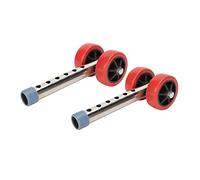 Generic Walker Wheels Replacement, 1 Pair Walker Wheels Replacement Kit Heavy Duty Universal Stainless Steel for 6 Levels Height Adjustable