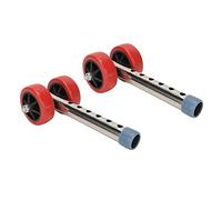 Generic Walker Wheels Replacement, Replacement Wheels for Walkers Heavy Duty Universal Stainless Steel 1 Pair Kit 6 Levels Height Adjustable
