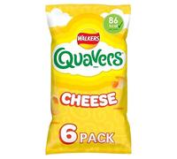 Generic Walkers Quavers Cheese Multipack Crisps 6x16g | Cheese Flavour Potato Snack | Suitable for vegetarians | No artificial colours or preservatives