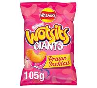 Generic Walkers Wotsits Giants Prawn Cocktail Sharing Bag Crisps 105g | Baked Not Fried | Suitable for Vegetarians | No Artificial Colours or Preservatives