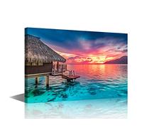 Generic Wall Art - Photograph, Framed, Canvas, Contemporary Style, Colorful Scenic Landscape with Clouds and Sky, 12x18 inches, Living Room, Bedroom, Dining Room