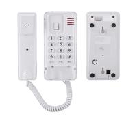 Generic Wall Mount Telephone No Caller ID Flash Call Mute Redial for Hotel Home Desktop (White)