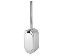 Generic Wall-Mount Toilet Brush Set with Non-Scratch Mild Bristles Stainless Steel Handle for Bathrooms and Hotels Black Gold Rose Gold (Silver)