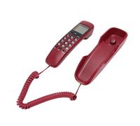 Generic Wall Mounted Corded Phone with Anti Slip Design and Call Back Function for Hotel or Office Red 1 Unit