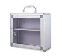 Generic Wall-Mounted Lockable Medicine Case with Multi-Layer Storage, Small Professional Medicine Box for Home and Community Supplies