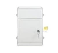 Generic Wall-Mounted Mailbox with Large Capacity and Four Unique Features: Lockable Design, Newspaper Compartment, Convenient Opening, and Waterproof Back Pan, White