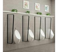 Generic Wall-Mounted Men Urinal Privacy Screen Toilet Partition Baffle Divider For Schools Shopping Malls Rose Gold 4 pcs