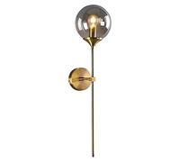 Generic Wall Sconces,Wall Lights with Glass Shade,Industrial Vintage Decor Wall Lighting Fixtures for Living Room,Hallway,Bathroom,Staircase,Kitchen,E14 Base - Smoke Gray