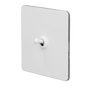 Generic Wall Toggle Switch Durable Stainless Steel Panel for Electrical Use in Home Decor 86x86mm