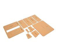 Generic Wallet Stencil Set High Glossy Leather Craft Tool for Accurate Cutting Transparent Acrylic Template - 1 Set for Leatherworking Hobbyists