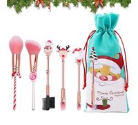 Generic Wand Makeup Brush Set For Professionals, Christmas Foundation Blending Brush Set, Professional Face Powder Brush For Women, Blush Brush For Application,