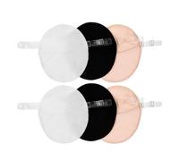 Generic Washable Armpit Sweat Pads for Women 3 Pairs Invisible Underarm Sweat Absorbent Pads Straps Black White Nude for Daily Use