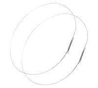 Generic Washing Machine Door Seal Clamps Replacement Accessories 2pc Stainless Steel with Spring Wire Easy to Install and Meets Safety Standards, Silver 34cm for Front Load Washers