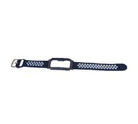 Generic Watch Band, Scratch Stylish 20mm Breathable Wrist Strap for FREE Smart Watch (Dark Blue White + Blue Shell)