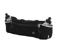 Generic Water Bottle Fanny Pack Lightweight Hydration Belt for Running Cycling Hiking Nylon Black 1 X Fanny Pack 2 X Water Bottle