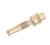 Generic Water Hose Nozzle Adjustable High Pressure Jet Spray for Garden Watering Patios 15mm Diameter Copper 1 Unit