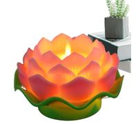 Generic Water Lily Flower Lamp, Battery Powered LED Tabletop Lamp, Pink, Polypropylene, Indoor