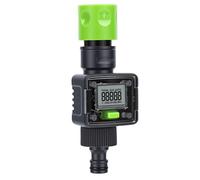 Generic Water Meter, Digital Display Real Time Monitoring 4 Measurement Modes, with Quick Connector and Brass Inlet, for Garden Watering RV Tank Filling Lawn Sprinkler
