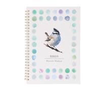 Generic Watercolor Workbook Beginner Friendly Spiral Bound Watercolor Paint Book with 12 Colors Paint Brush for Kids Art Learning Activities Paper 23x17cm (Birds)