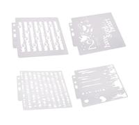 Generic Waterproof and Wear-Resistant with Hollow Out Patterns Plastic Drawing Stencils for Painting Suitable for Paper and Cake Decoration, for School Projects and Planner Crafts