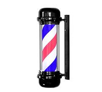 Generic Waterproof Barber Pole Led Light, Classic Style Rotating Hair Salon Barber Shop Sign - Red White Led Blue Strips - 71cm/28in