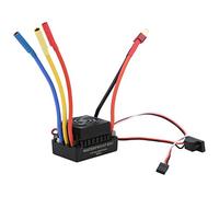 Generic Waterproof Brushless 60A ESC Electric Speed Controller for SCX10 1/10 RC Car Model, Enhanced Throttle Response, for All Conditions of The Race, Black (T insert)