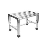 Generic Waterproof Household Stool Metal Step Stool Stainless Steel Easy to Clean Silver Compact Design for Kitchen and Balcony Use Suitable for Adults and Mobility Challenges