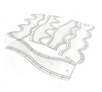 Generic Wave Quilting Template Set 5 Pieces Acrylic for Fabric Pattern Making (with Words)