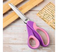 Generic Wavy Serrated Colour Handle Scissor for Hand Made Cloth Paper Cross Stitching Tools, Stainless Steel Thread Trimming Scissor for Embroidery Sewing Tailoring (Triangular Serration 5 mm)