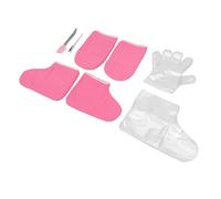 Generic Wax Treatment Gloves Set with Cloth and Disposable Covers for Professional Spa Use 100pcs Pink Color