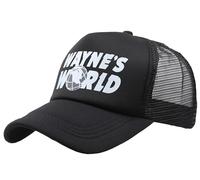 Generic Wayne’s World Cap Adjustable Hat Mesh Hat Headwear Hats Baseball Caps Casual Cap Cotton Sunhat Black, Black, One size