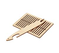 Generic Weaving Shuttle and Loom Set for Textile Crafting Beginners, Durable Poplar Material, 2 Pcs Craft Tools for Table or Lap Use