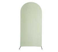 Generic Wedding Arch Cover Set Elastic Wrinkle Resistant U Shaped Round Top Backdrop Cloth 4ft 5ft 6ft for Wedding Party Photo Shoots (Green)