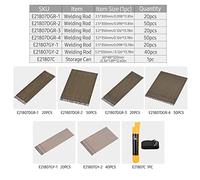 Generic Welding Rods, Plastic Welding Rods Sticks Holder Electrode Holder for Safer, Carbon Steel Stick Electrodes (Stainless Steel & 3.2x350mm & 60pcs & with Storage)