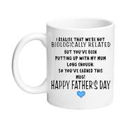 Generic We're Not Biologically Related... 11oz White Ceramic Mug, Funny Gift for Father's Day, Birthday, Christmas