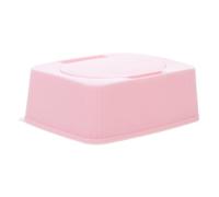 Generic Wet Tissue Box Baby Wipes Storage Flip Cover Easy Pullout Makeup Cotton Dispenser Dustproof Nursery-friendly Pink
