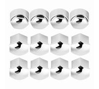 Generic Wheel Nut Rim Cover, Dust Cover Protective Caps Universal Car Wheel Nut Caps Car Protective with Remover Tool Auto Hub Screw Protector (Silver)