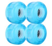 Generic Wheels, 4PCs 52mm High Elastic PU Flashing Wheel AntiSkid No Noise Skate Board Longboard for Professional (Blue)