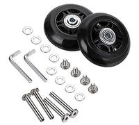 Generic wheels for suitcase, rubber wheels, wheels, wheel for trolley Samsonite hard case, wheels with ball bearings, spare parts kit (60 x 6 x 18 mm A: 30 mm and 35 mm)