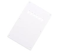 Generic White 6-hole Single Layer Replacement Pickguard for Electric Guitar Plastic Guitar Backplate with Tremolo Cavity Cover for Rock Band Maintenance and Sound Quality