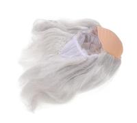 Generic White Bald Cap Wig for Men Halloween Costume Realistic Old Man Hairpiece Unisex Party Cosplay Accessory Versatile Adult Costume Wigs for Diverse Styling