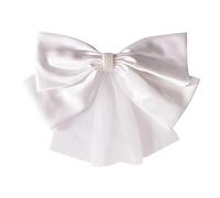 Generic White Bow Headband Hair Accessories for Comfortable and Deformation Resistant Textile Hair Band Lovely Wedding Supplies for Entertainment and Makeup