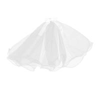 Generic White Gauze Bowknot Puppy Wedding Veil Hairpin Veil Easy to Wear and Remove Decorative Pet Accessory for Parties