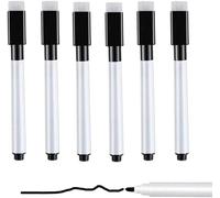 Generic Whiteboard Marker Pens, 6pcs, Black, Fine Tips, Modern Style, Non-Toxic, For Whiteboards