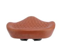 Generic Wide Bike Seat Cushion Comfort for Big Butt Electric Mountain Folding Bikes PU Leather Design (Brown)