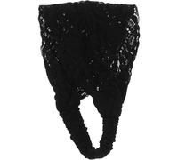 Generic Wide Elastic Lace Headband for Women Handmade Crochet Floral Hair Wraps for Black Women Stylish Gray Hair Concealer for Halloween and Daily Wear