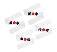 Generic Wide Headbands Comfortable Fabric for Men 4pcs Japanese Style and Chef Headband Karate Training Bandana, Versatile Use for Cooking and Cheering